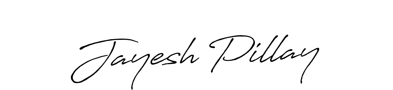 How to make Jayesh Pillay signature? Antro_Vectra_Bolder is a professional autograph style. Create handwritten signature for Jayesh Pillay name. Jayesh Pillay signature style 7 images and pictures png