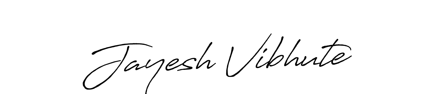 Create a beautiful signature design for name Jayesh Vibhute. With this signature (Antro_Vectra_Bolder) fonts, you can make a handwritten signature for free. Jayesh Vibhute signature style 7 images and pictures png