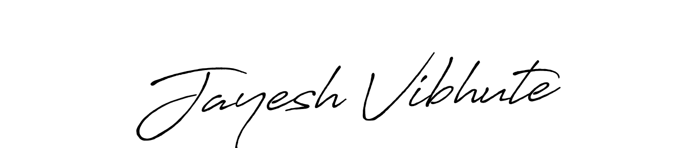 Create a beautiful signature design for name Jayesh Vibhute. With this signature (Antro_Vectra_Bolder) fonts, you can make a handwritten signature for free. Jayesh Vibhute signature style 7 images and pictures png