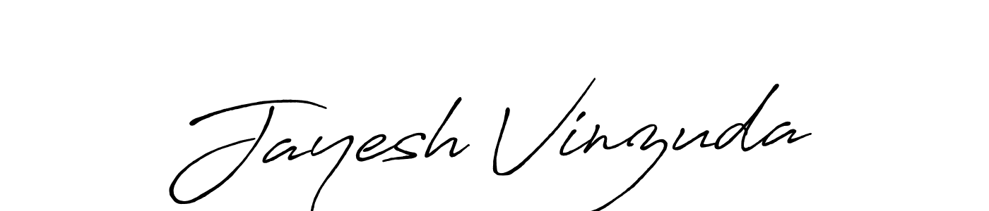 Create a beautiful signature design for name Jayesh Vinzuda. With this signature (Antro_Vectra_Bolder) fonts, you can make a handwritten signature for free. Jayesh Vinzuda signature style 7 images and pictures png