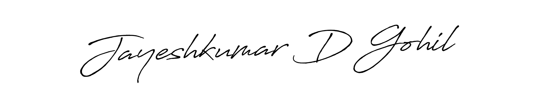 Design your own signature with our free online signature maker. With this signature software, you can create a handwritten (Antro_Vectra_Bolder) signature for name Jayeshkumar D Gohil. Jayeshkumar D Gohil signature style 7 images and pictures png