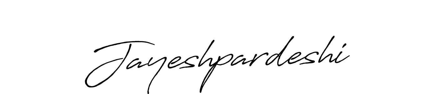 Design your own signature with our free online signature maker. With this signature software, you can create a handwritten (Antro_Vectra_Bolder) signature for name Jayeshpardeshi. Jayeshpardeshi signature style 7 images and pictures png
