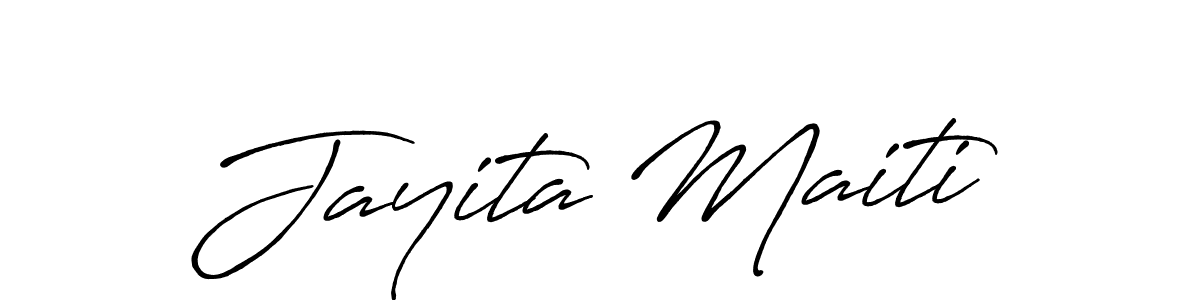 Create a beautiful signature design for name Jayita Maiti. With this signature (Antro_Vectra_Bolder) fonts, you can make a handwritten signature for free. Jayita Maiti signature style 7 images and pictures png