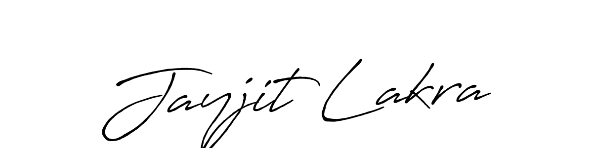 How to make Jayjit Lakra name signature. Use Antro_Vectra_Bolder style for creating short signs online. This is the latest handwritten sign. Jayjit Lakra signature style 7 images and pictures png