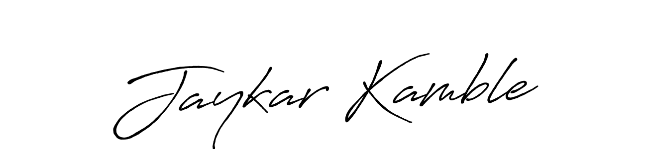 The best way (Antro_Vectra_Bolder) to make a short signature is to pick only two or three words in your name. The name Jaykar Kamble include a total of six letters. For converting this name. Jaykar Kamble signature style 7 images and pictures png