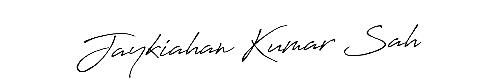 Make a beautiful signature design for name Jaykiahan Kumar Sah. With this signature (Antro_Vectra_Bolder) style, you can create a handwritten signature for free. Jaykiahan Kumar Sah signature style 7 images and pictures png