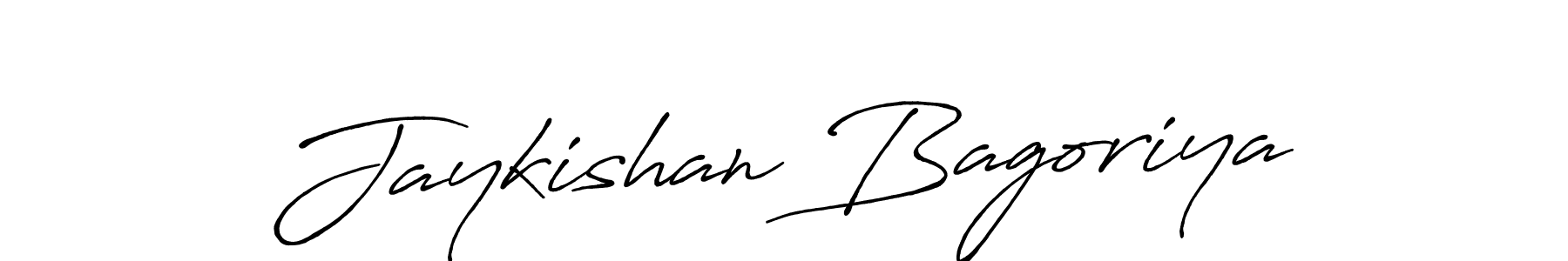 How to make Jaykishan Bagoriya name signature. Use Antro_Vectra_Bolder style for creating short signs online. This is the latest handwritten sign. Jaykishan Bagoriya signature style 7 images and pictures png