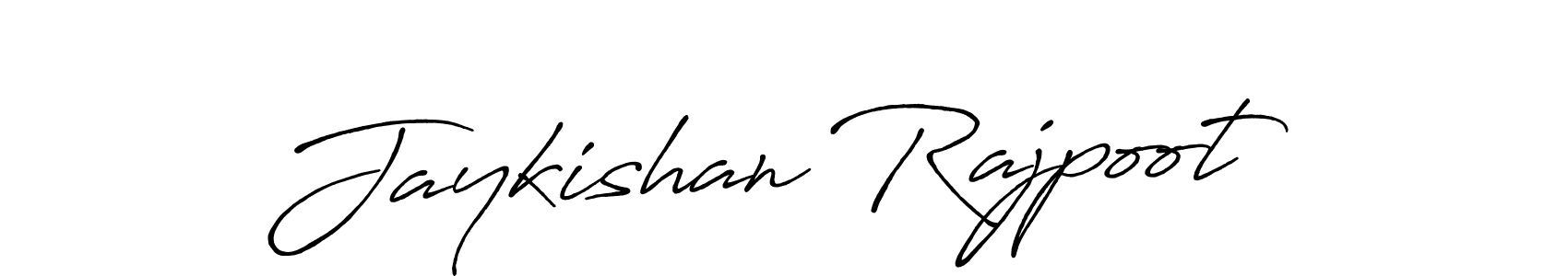 How to make Jaykishan Rajpoot name signature. Use Antro_Vectra_Bolder style for creating short signs online. This is the latest handwritten sign. Jaykishan Rajpoot signature style 7 images and pictures png