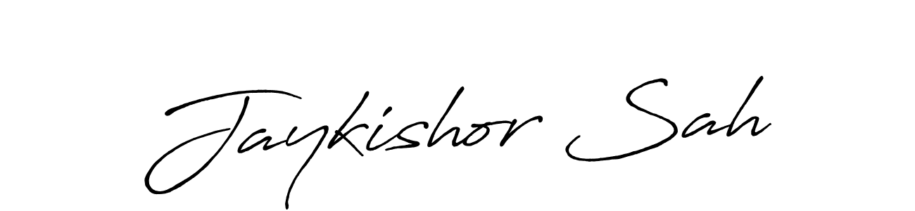 Use a signature maker to create a handwritten signature online. With this signature software, you can design (Antro_Vectra_Bolder) your own signature for name Jaykishor Sah. Jaykishor Sah signature style 7 images and pictures png