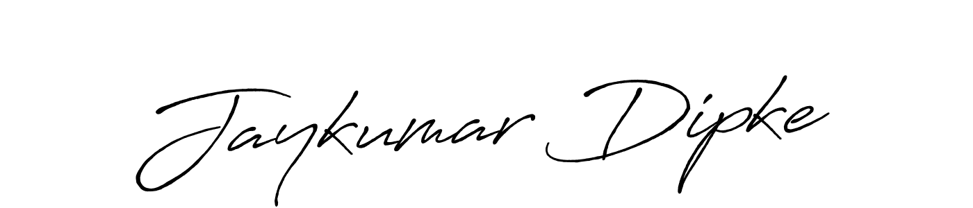 Create a beautiful signature design for name Jaykumar Dipke. With this signature (Antro_Vectra_Bolder) fonts, you can make a handwritten signature for free. Jaykumar Dipke signature style 7 images and pictures png