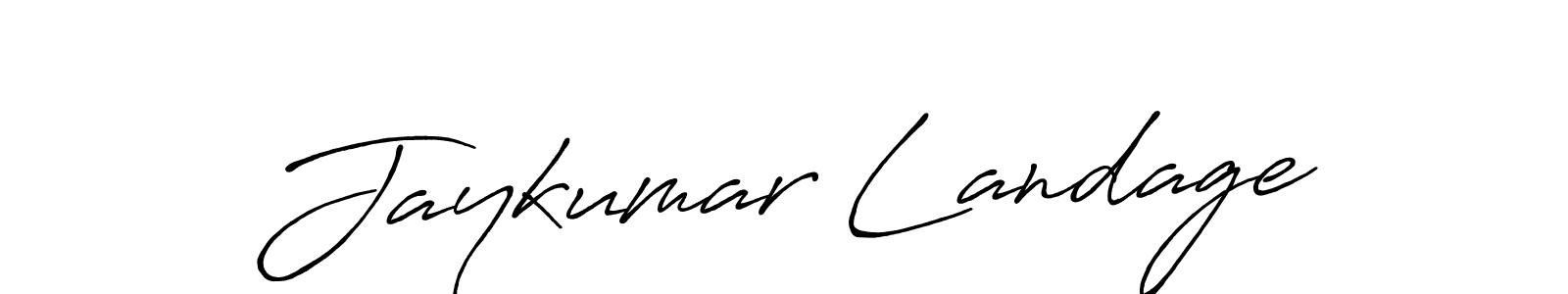 Also we have Jaykumar Landage name is the best signature style. Create professional handwritten signature collection using Antro_Vectra_Bolder autograph style. Jaykumar Landage signature style 7 images and pictures png