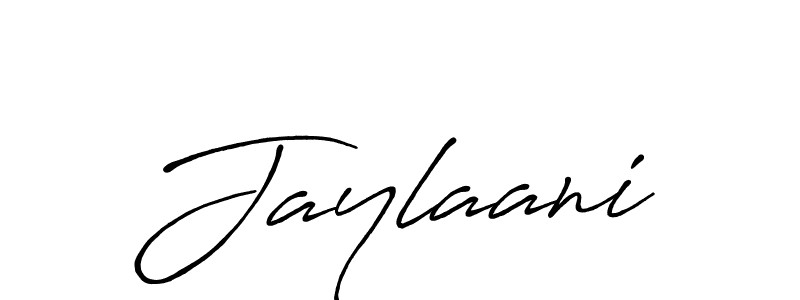 Make a beautiful signature design for name Jaylaani. With this signature (Antro_Vectra_Bolder) style, you can create a handwritten signature for free. Jaylaani signature style 7 images and pictures png