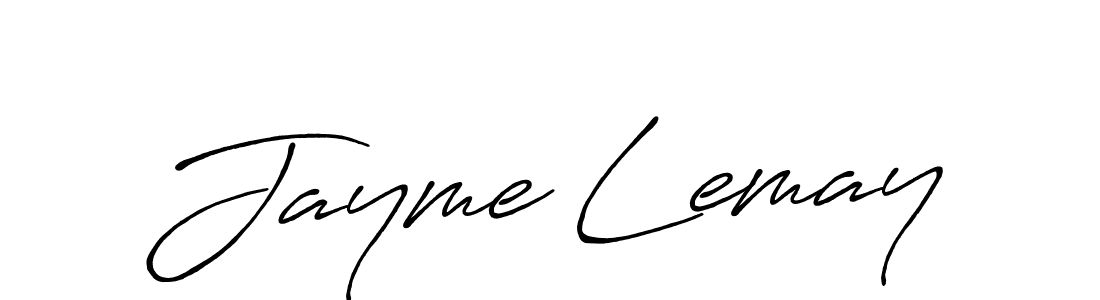 Jayme Lemay stylish signature style. Best Handwritten Sign (Antro_Vectra_Bolder) for my name. Handwritten Signature Collection Ideas for my name Jayme Lemay. Jayme Lemay signature style 7 images and pictures png