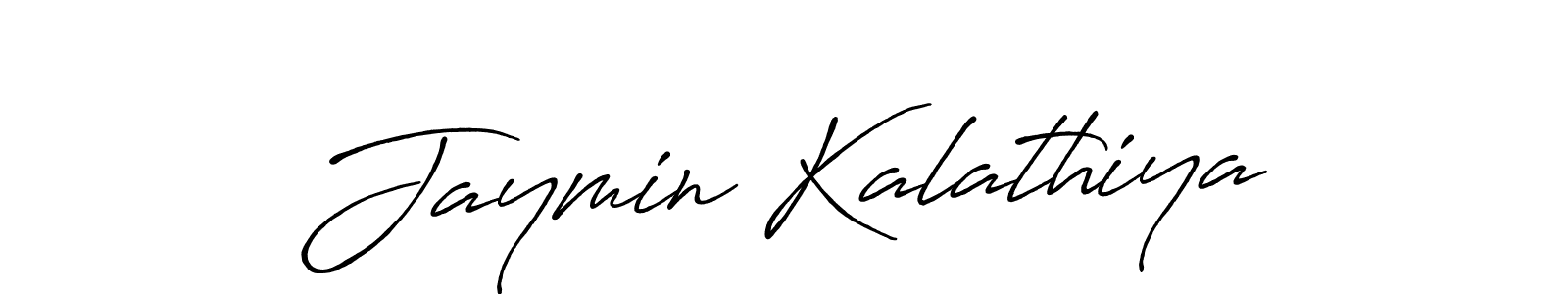 Create a beautiful signature design for name Jaymin Kalathiya. With this signature (Antro_Vectra_Bolder) fonts, you can make a handwritten signature for free. Jaymin Kalathiya signature style 7 images and pictures png