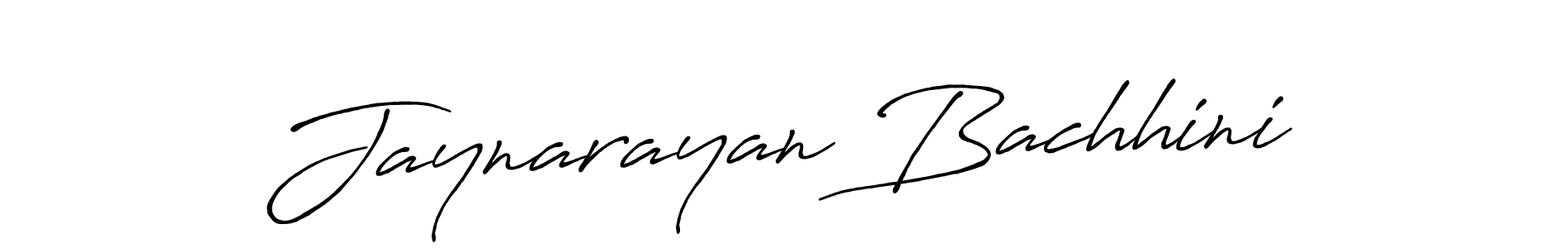 Create a beautiful signature design for name Jaynarayan Bachhini. With this signature (Antro_Vectra_Bolder) fonts, you can make a handwritten signature for free. Jaynarayan Bachhini signature style 7 images and pictures png