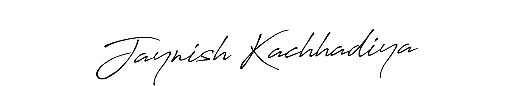 Create a beautiful signature design for name Jaynish Kachhadiya. With this signature (Antro_Vectra_Bolder) fonts, you can make a handwritten signature for free. Jaynish Kachhadiya signature style 7 images and pictures png