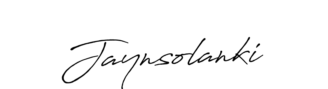 Use a signature maker to create a handwritten signature online. With this signature software, you can design (Antro_Vectra_Bolder) your own signature for name Jaynsolanki. Jaynsolanki signature style 7 images and pictures png