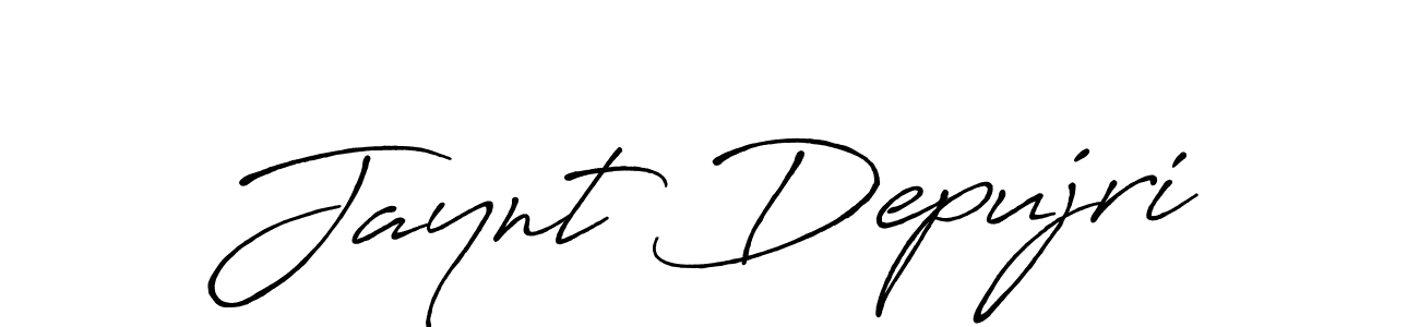 How to make Jaynt Depujri signature? Antro_Vectra_Bolder is a professional autograph style. Create handwritten signature for Jaynt Depujri name. Jaynt Depujri signature style 7 images and pictures png
