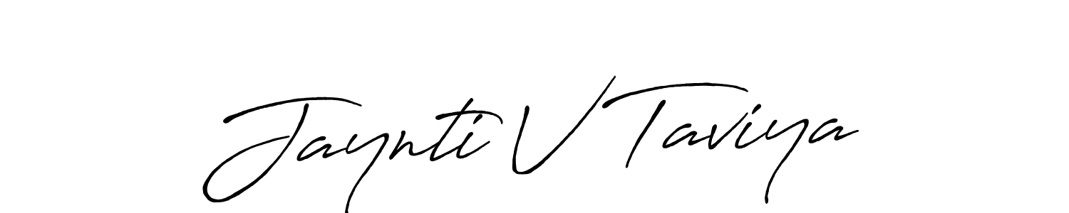 if you are searching for the best signature style for your name Jaynti V Taviya. so please give up your signature search. here we have designed multiple signature styles  using Antro_Vectra_Bolder. Jaynti V Taviya signature style 7 images and pictures png