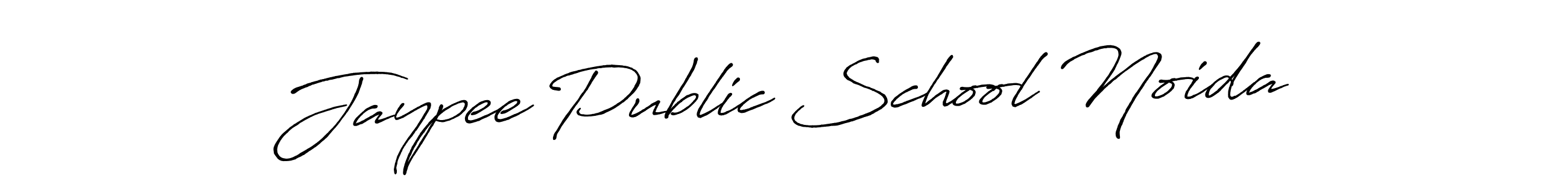 Create a beautiful signature design for name Jaypee Public School Noida. With this signature (Antro_Vectra_Bolder) fonts, you can make a handwritten signature for free. Jaypee Public School Noida signature style 7 images and pictures png