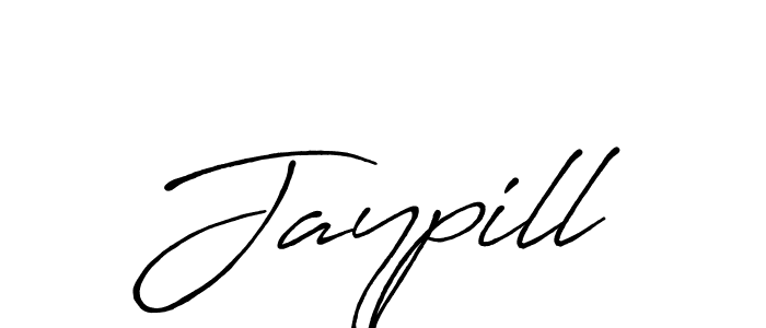 Make a beautiful signature design for name Jaypill. With this signature (Antro_Vectra_Bolder) style, you can create a handwritten signature for free. Jaypill signature style 7 images and pictures png