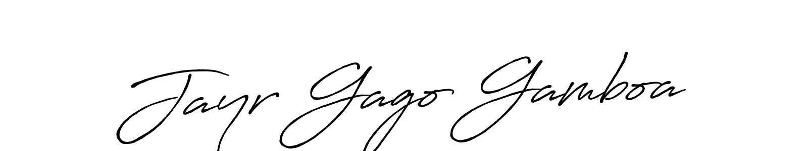 Antro_Vectra_Bolder is a professional signature style that is perfect for those who want to add a touch of class to their signature. It is also a great choice for those who want to make their signature more unique. Get Jayr Gago Gamboa name to fancy signature for free. Jayr Gago Gamboa signature style 7 images and pictures png