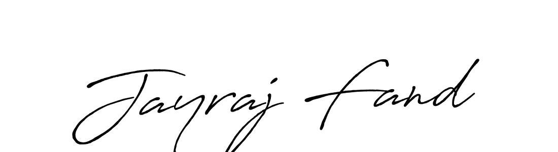 Create a beautiful signature design for name Jayraj Fand. With this signature (Antro_Vectra_Bolder) fonts, you can make a handwritten signature for free. Jayraj Fand signature style 7 images and pictures png