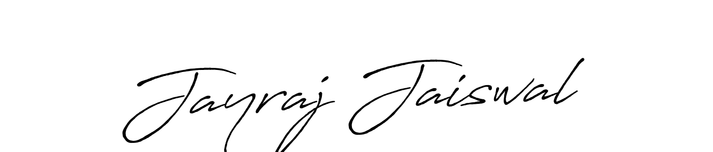 Jayraj Jaiswal stylish signature style. Best Handwritten Sign (Antro_Vectra_Bolder) for my name. Handwritten Signature Collection Ideas for my name Jayraj Jaiswal. Jayraj Jaiswal signature style 7 images and pictures png