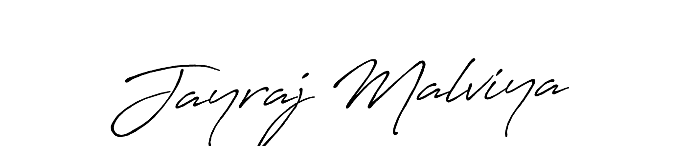 Design your own signature with our free online signature maker. With this signature software, you can create a handwritten (Antro_Vectra_Bolder) signature for name Jayraj Malviya. Jayraj Malviya signature style 7 images and pictures png