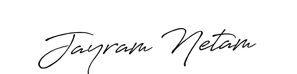 How to make Jayram Netam name signature. Use Antro_Vectra_Bolder style for creating short signs online. This is the latest handwritten sign. Jayram Netam signature style 7 images and pictures png
