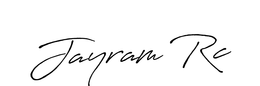 Design your own signature with our free online signature maker. With this signature software, you can create a handwritten (Antro_Vectra_Bolder) signature for name Jayram Rc. Jayram Rc signature style 7 images and pictures png