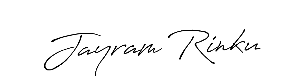 Jayram Rinku stylish signature style. Best Handwritten Sign (Antro_Vectra_Bolder) for my name. Handwritten Signature Collection Ideas for my name Jayram Rinku. Jayram Rinku signature style 7 images and pictures png
