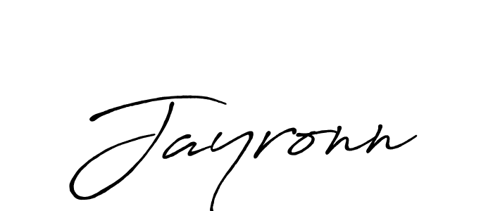 Make a beautiful signature design for name Jayronn. With this signature (Antro_Vectra_Bolder) style, you can create a handwritten signature for free. Jayronn signature style 7 images and pictures png