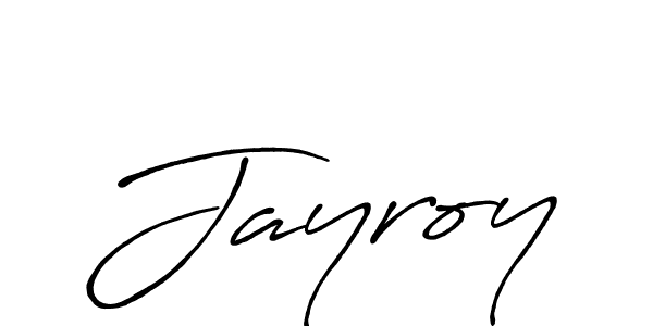 Make a beautiful signature design for name Jayroy. With this signature (Antro_Vectra_Bolder) style, you can create a handwritten signature for free. Jayroy signature style 7 images and pictures png