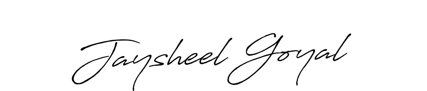 Design your own signature with our free online signature maker. With this signature software, you can create a handwritten (Antro_Vectra_Bolder) signature for name Jaysheel Goyal. Jaysheel Goyal signature style 7 images and pictures png