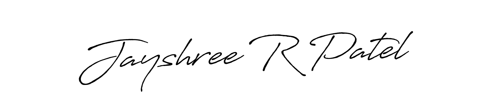 You should practise on your own different ways (Antro_Vectra_Bolder) to write your name (Jayshree R Patel) in signature. don't let someone else do it for you. Jayshree R Patel signature style 7 images and pictures png