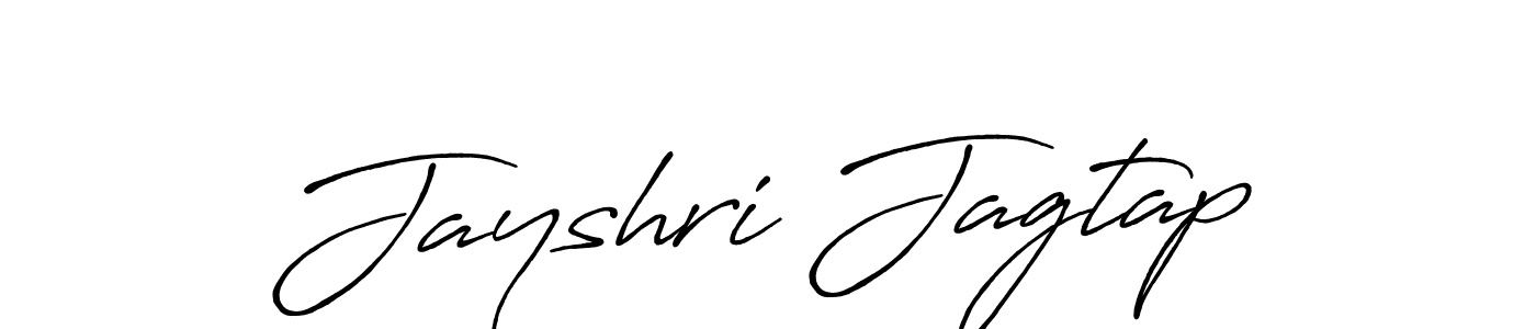 Design your own signature with our free online signature maker. With this signature software, you can create a handwritten (Antro_Vectra_Bolder) signature for name Jayshri Jagtap. Jayshri Jagtap signature style 7 images and pictures png