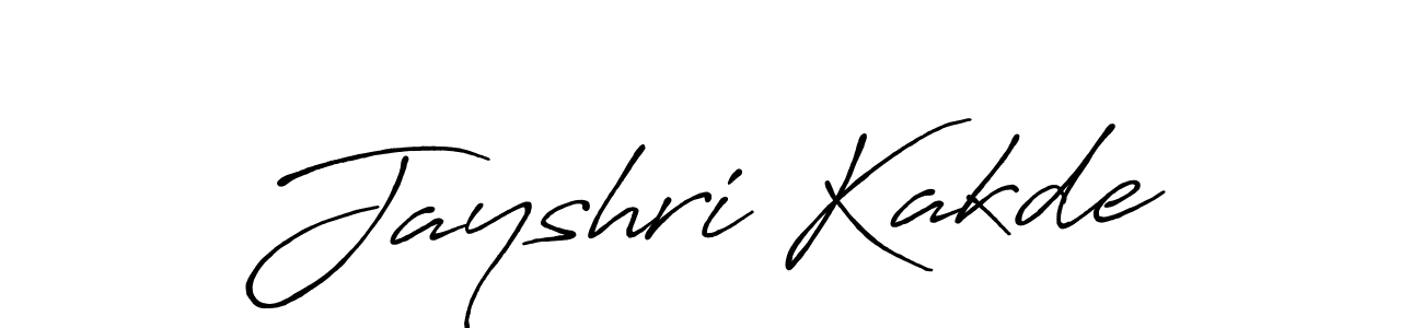 Make a beautiful signature design for name Jayshri Kakde. With this signature (Antro_Vectra_Bolder) style, you can create a handwritten signature for free. Jayshri Kakde signature style 7 images and pictures png