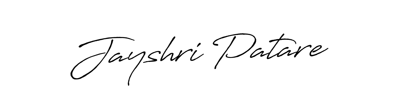 Make a beautiful signature design for name Jayshri Patare. With this signature (Antro_Vectra_Bolder) style, you can create a handwritten signature for free. Jayshri Patare signature style 7 images and pictures png