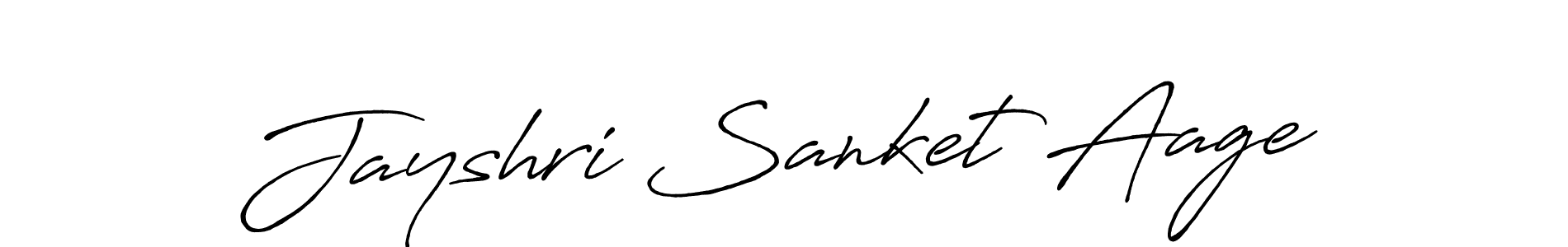 Jayshri Sanket Aage stylish signature style. Best Handwritten Sign (Antro_Vectra_Bolder) for my name. Handwritten Signature Collection Ideas for my name Jayshri Sanket Aage. Jayshri Sanket Aage signature style 7 images and pictures png