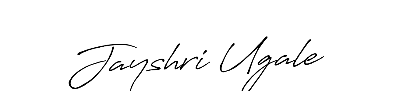 Create a beautiful signature design for name Jayshri Ugale. With this signature (Antro_Vectra_Bolder) fonts, you can make a handwritten signature for free. Jayshri Ugale signature style 7 images and pictures png
