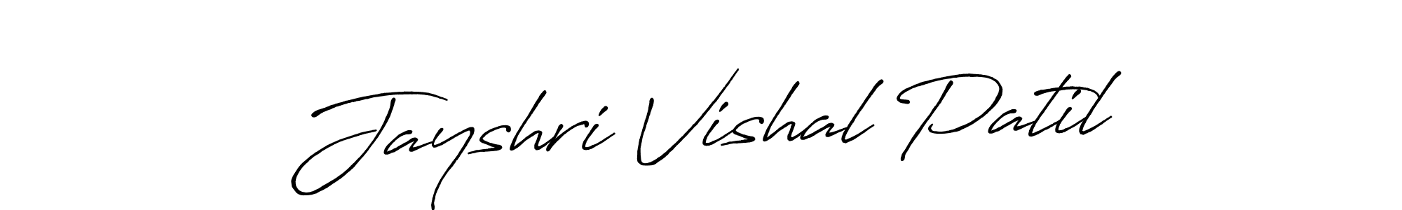 Make a beautiful signature design for name Jayshri Vishal Patil. With this signature (Antro_Vectra_Bolder) style, you can create a handwritten signature for free. Jayshri Vishal Patil signature style 7 images and pictures png