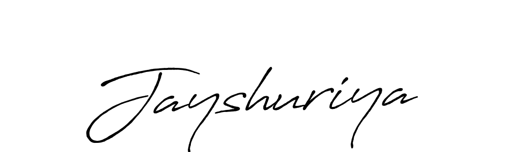 Create a beautiful signature design for name Jayshuriya. With this signature (Antro_Vectra_Bolder) fonts, you can make a handwritten signature for free. Jayshuriya signature style 7 images and pictures png