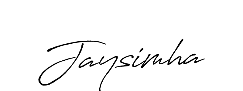 Create a beautiful signature design for name Jaysimha. With this signature (Antro_Vectra_Bolder) fonts, you can make a handwritten signature for free. Jaysimha signature style 7 images and pictures png