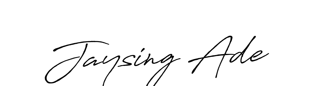 How to make Jaysing Ade signature? Antro_Vectra_Bolder is a professional autograph style. Create handwritten signature for Jaysing Ade name. Jaysing Ade signature style 7 images and pictures png