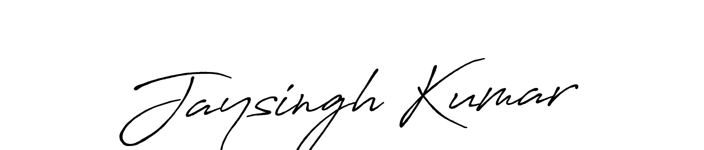 Create a beautiful signature design for name Jaysingh Kumar. With this signature (Antro_Vectra_Bolder) fonts, you can make a handwritten signature for free. Jaysingh Kumar signature style 7 images and pictures png
