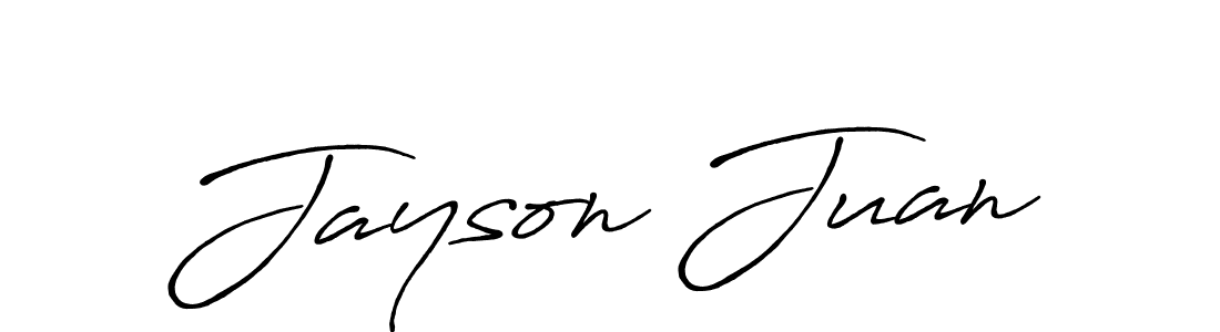 Design your own signature with our free online signature maker. With this signature software, you can create a handwritten (Antro_Vectra_Bolder) signature for name Jayson Juan. Jayson Juan signature style 7 images and pictures png