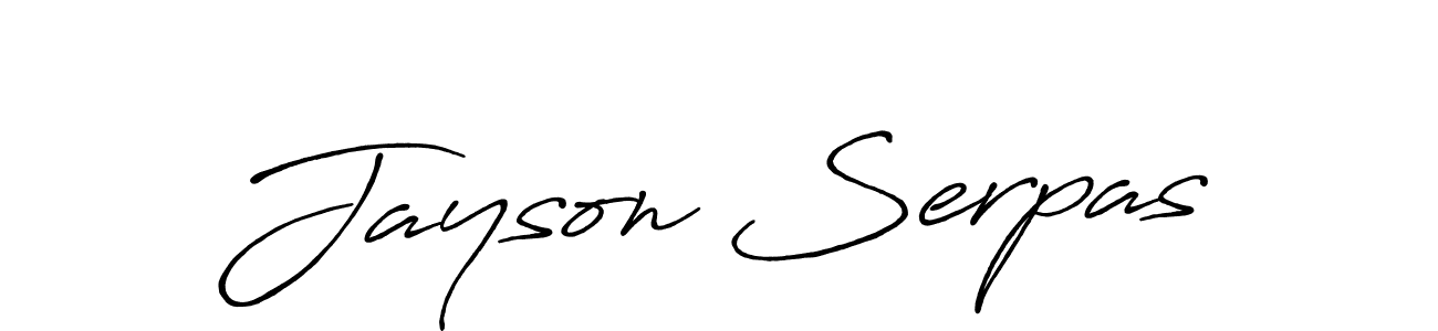 You should practise on your own different ways (Antro_Vectra_Bolder) to write your name (Jayson Serpas) in signature. don't let someone else do it for you. Jayson Serpas signature style 7 images and pictures png