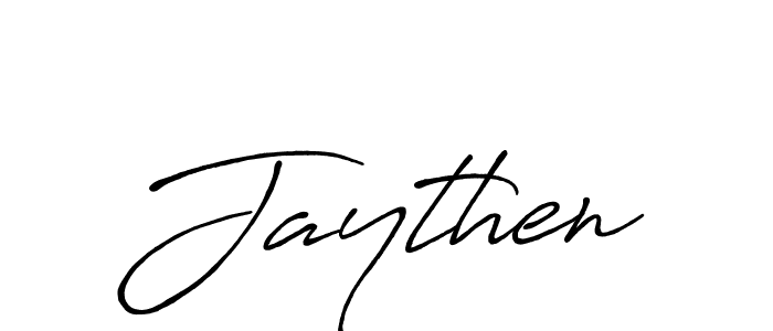 Jaythen stylish signature style. Best Handwritten Sign (Antro_Vectra_Bolder) for my name. Handwritten Signature Collection Ideas for my name Jaythen. Jaythen signature style 7 images and pictures png