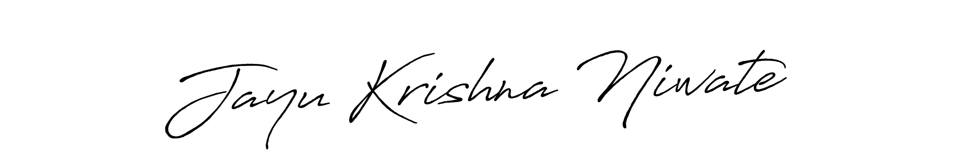 How to make Jayu Krishna Niwate signature? Antro_Vectra_Bolder is a professional autograph style. Create handwritten signature for Jayu Krishna Niwate name. Jayu Krishna Niwate signature style 7 images and pictures png